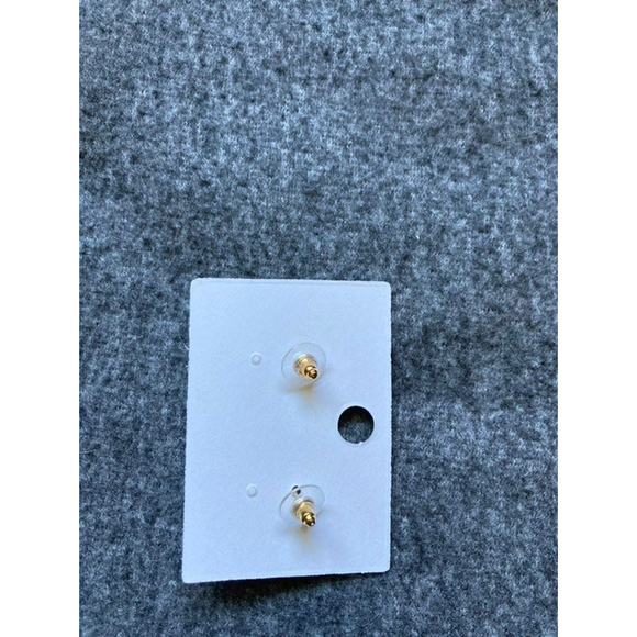 Dainty wire Gold Pearl Ball Earrings with Green Bow Korean Style Cute Gift NWT - Picture 5 of 6